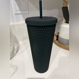 Starbucks Matte Dark Green studded cup